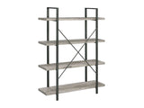 Cole Grey Driftwood & Gunmetal Bookcase - Ornate Home