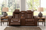 Backtrack Chocolate Power Reclining Sofa & Loveseat / 2pc Set - Ornate Home