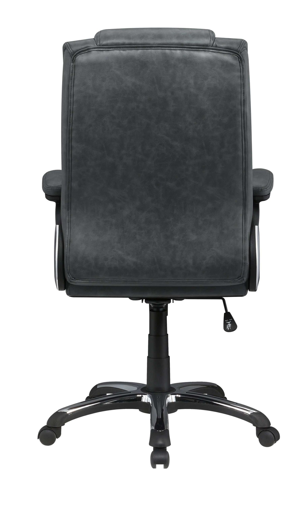 Geor Grey & Black Office Chair w/ Padded Arm - Ornate Home