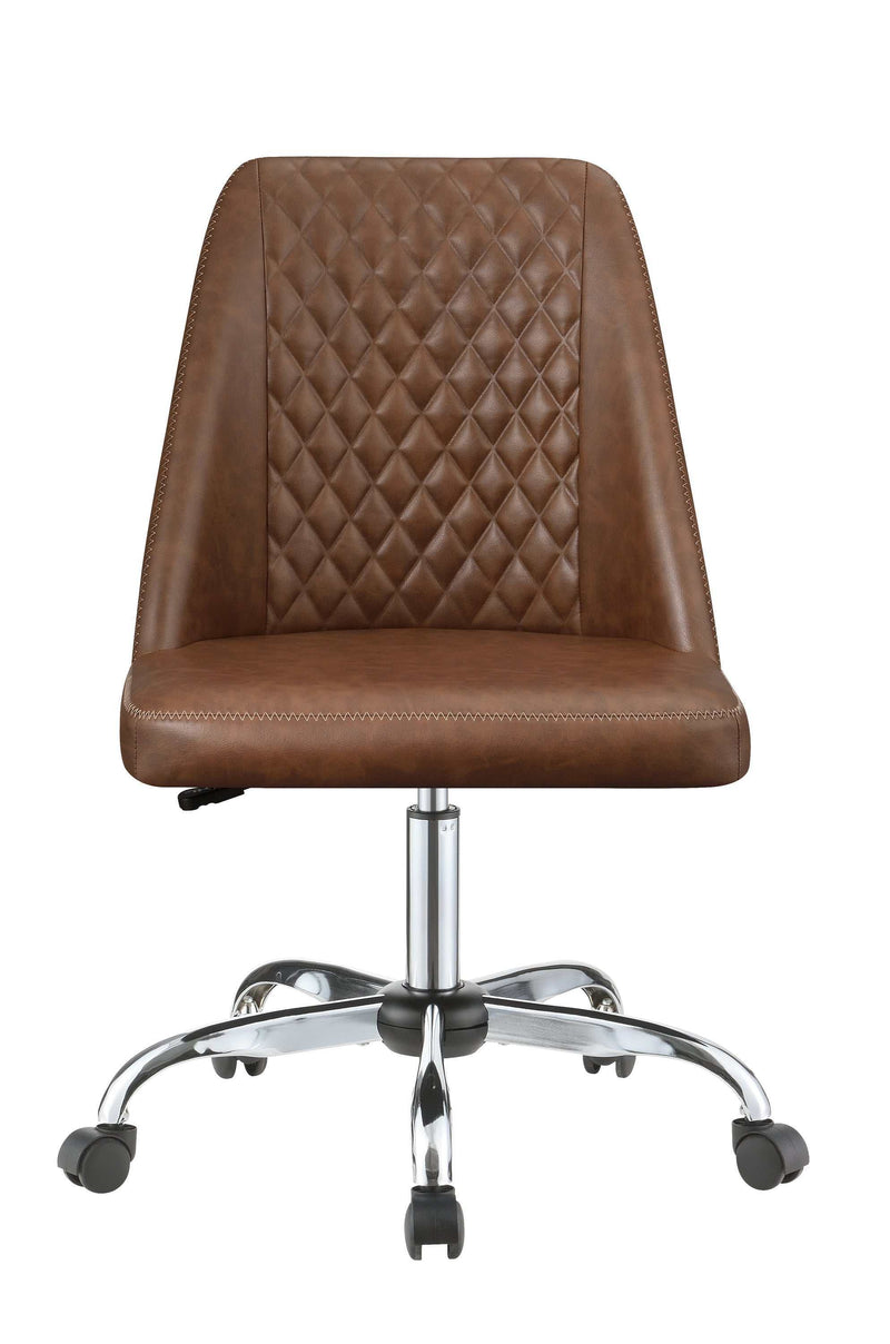 Geor - Brown & Black - Office Chair w/ Padded Arm - Ornate Home