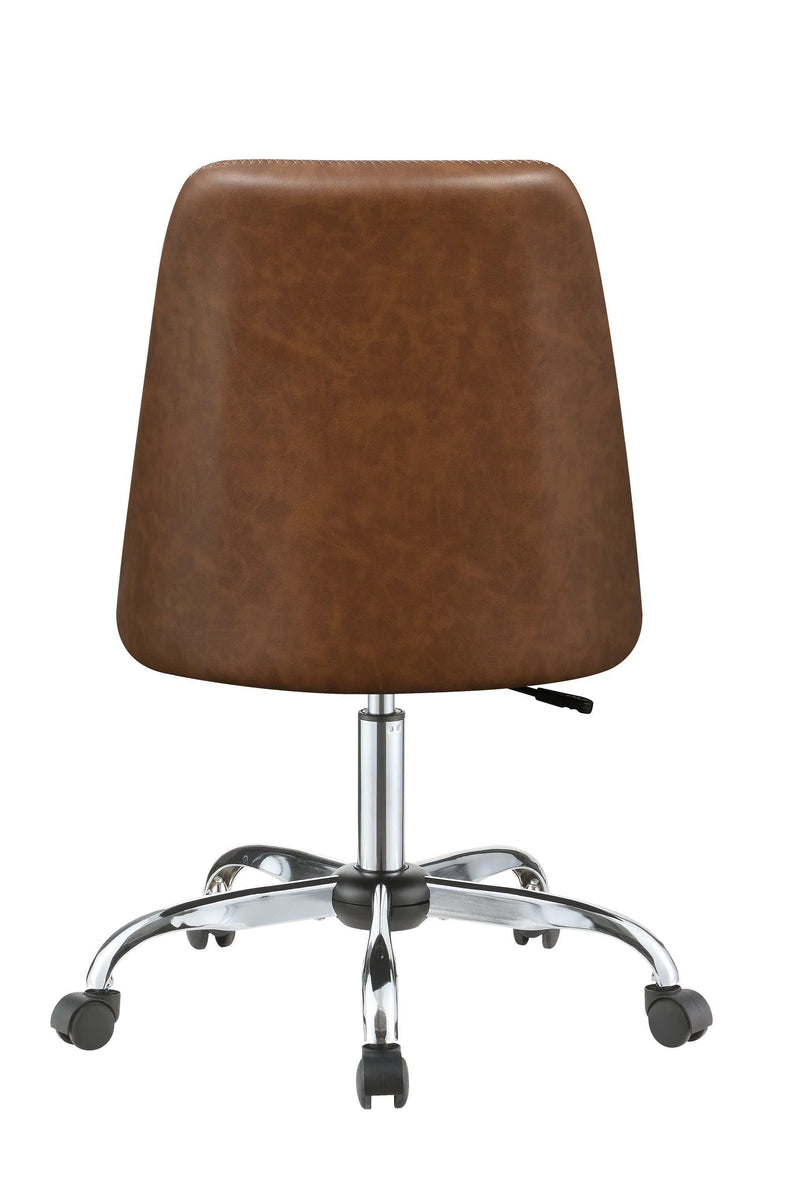 Alyx - Brown & Chrome - Office Chair - Ornate Home
