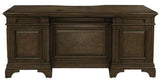 Hartshill Burnished Oak Executive Desk w/ File Cabinets - Ornate Home