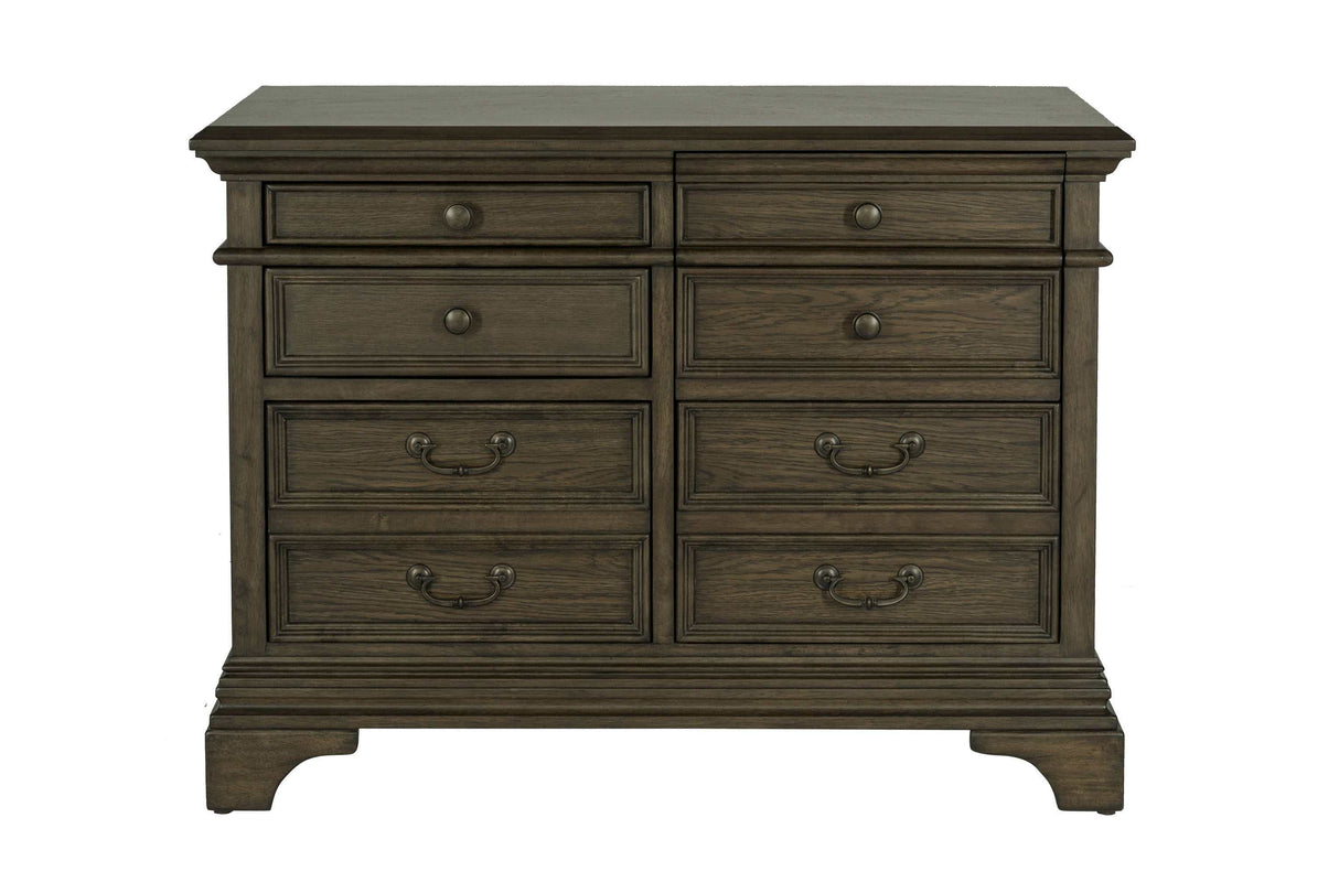 Hartshill Burnished Oak File Cabinet - Ornate Home