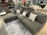 Serene Charcoal 4pc Modular L Shape Sectional - Ornate Home