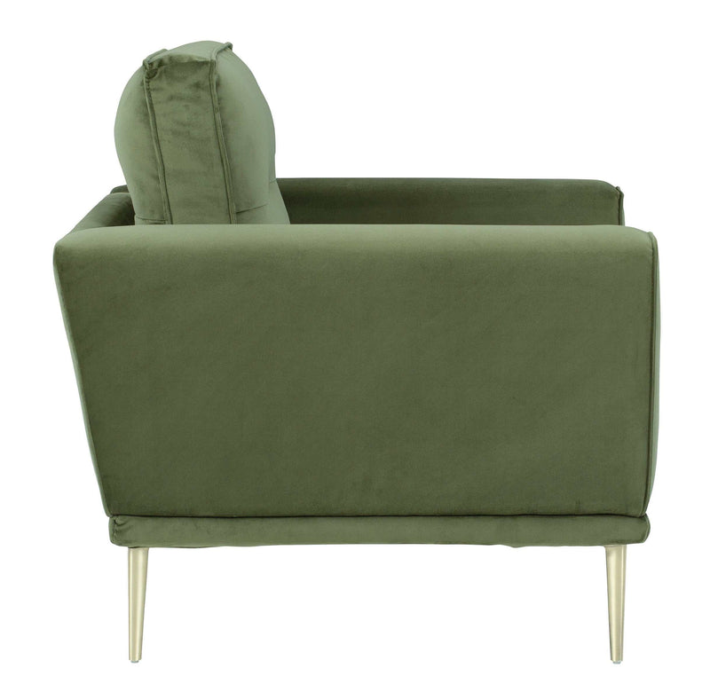 Macleary Velvet Stationary Chair - Ornate Home