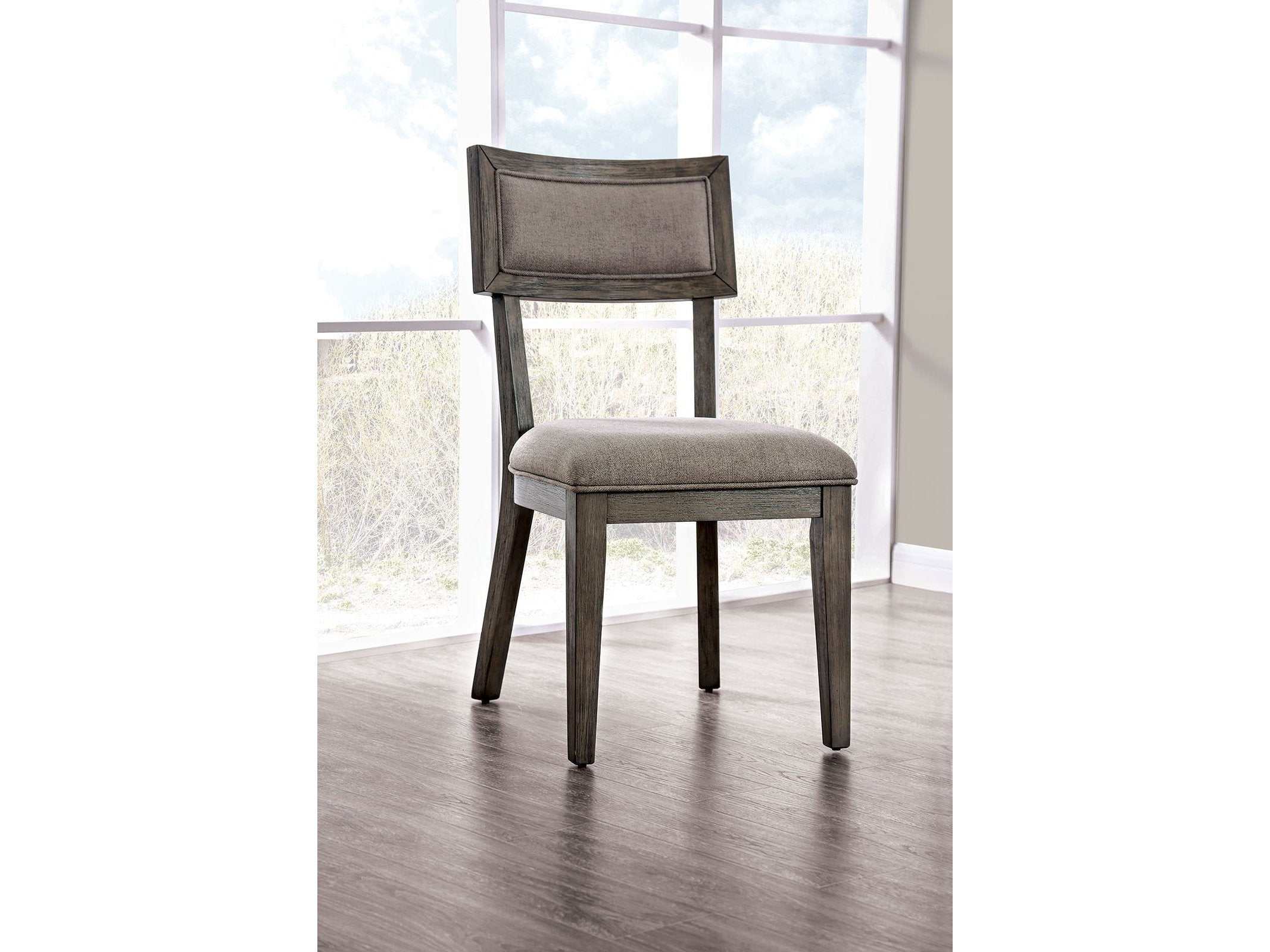 Leeds Rustic Gray Side Chair (Set of 2) - Ornate Home