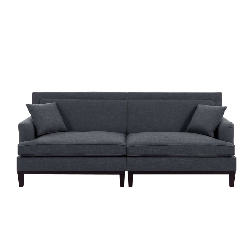 Yosemite Country Style Sofa with Wooden Legs Gray