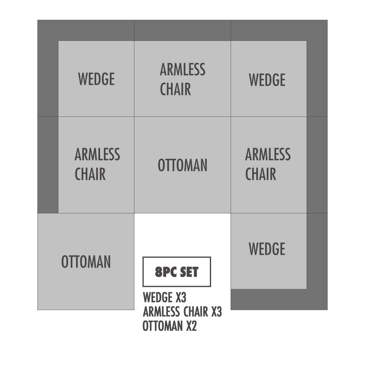 Naveen Ivory Modular Sectional Sofa PreSets - Ornate Home
