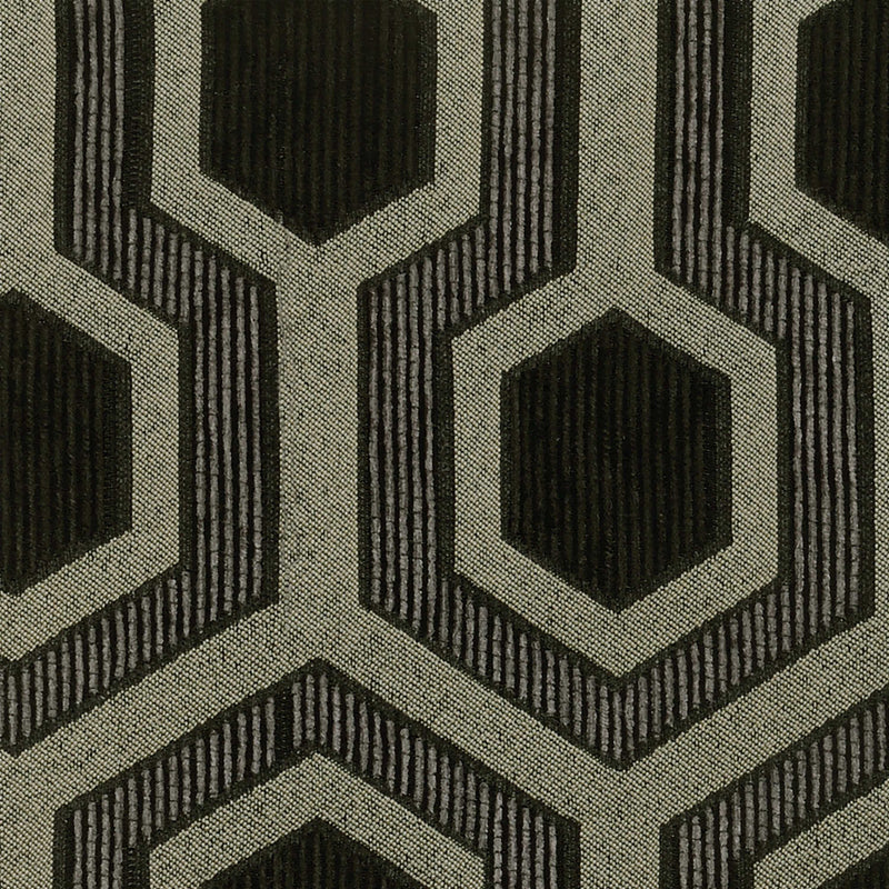 Charlotte Grey & black Hexagon Print Accent Chair - Ornate Home