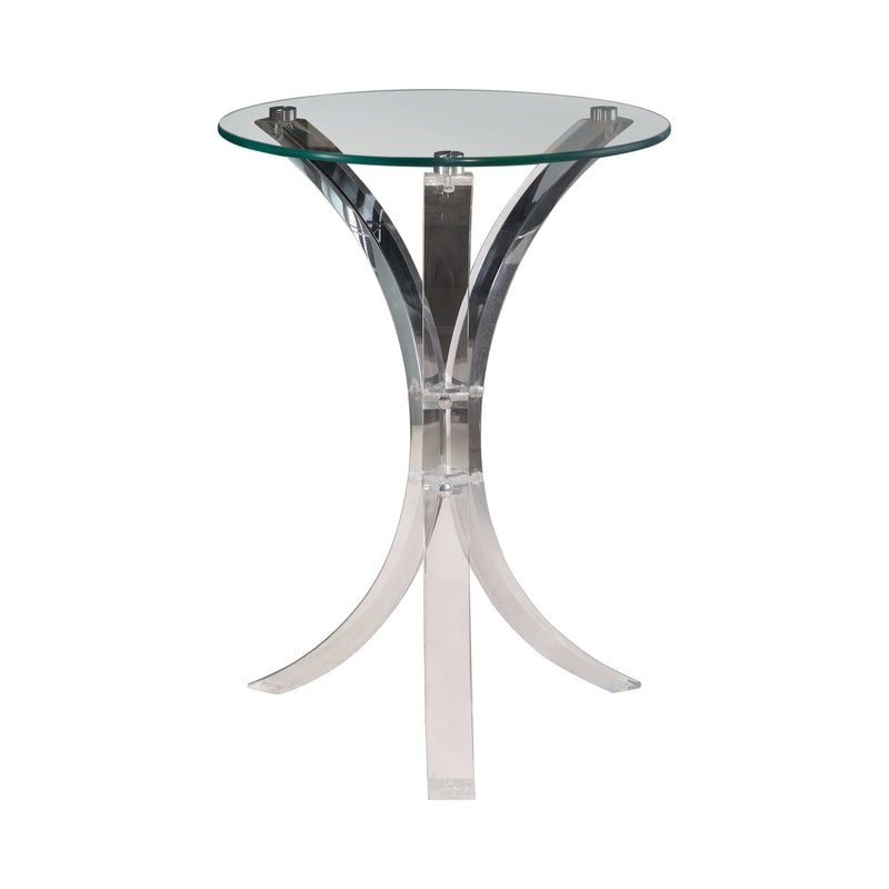 Emmett Clear Round Accent Table - Ornate Home