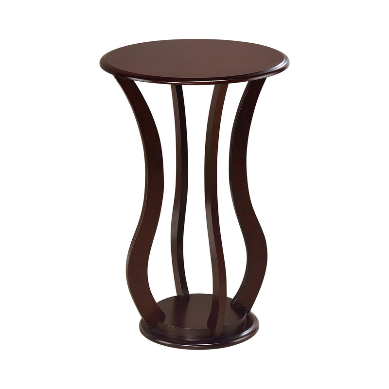 Elton Cherry Round Top Accent Table - Ornate Home
