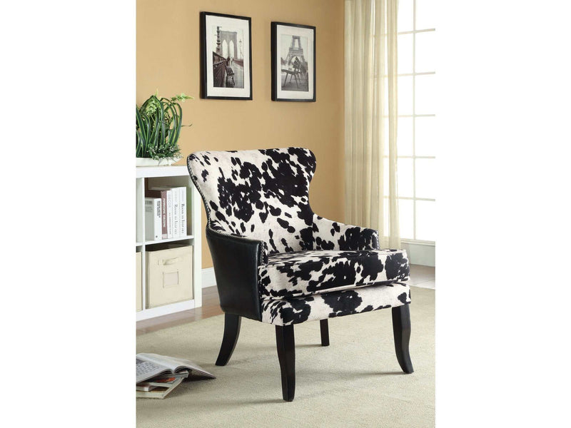 Noyu - Black & White - Accent Chair - Ornate Home