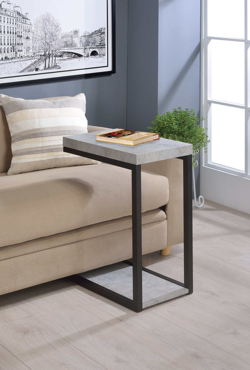 Beck Cement & Black Accent Table