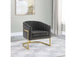 Sidra Dark Grey& Gold Accent Chair - Ornate Home