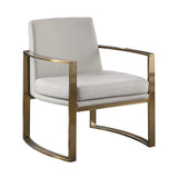 Kenzi Cream & Bronze Accent Chair - Ornate Home