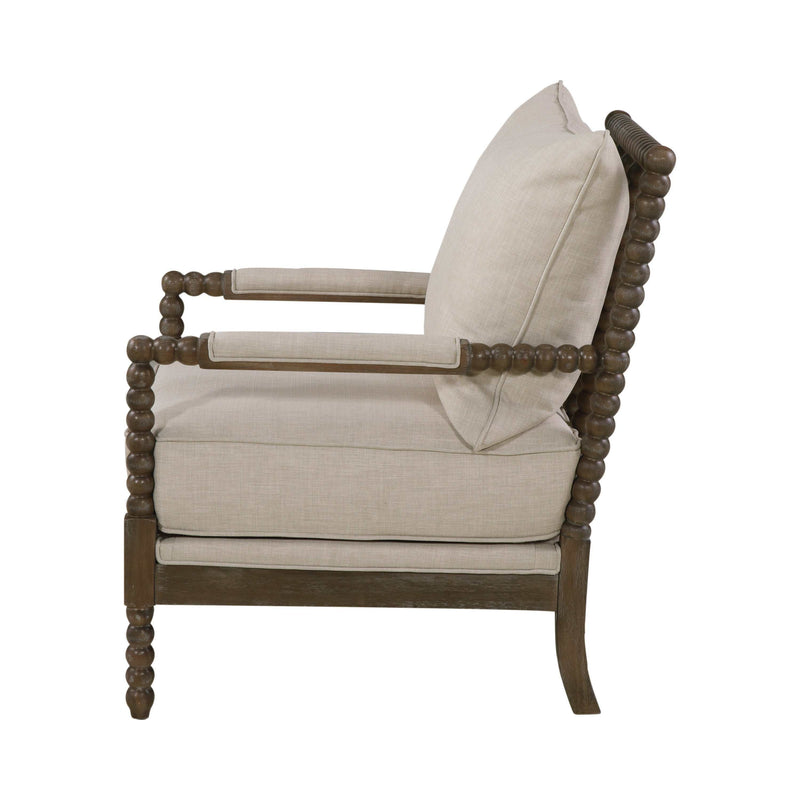 Blanchett Oatmeal & Natural Accent Chair - Ornate Home
