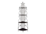 Rando Cappuccino Corner Bookcase - Ornate Home