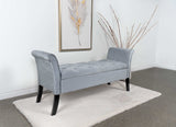 Farrah Silver / Black Storage Bench - Ornate Home