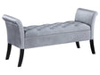 Farrah Silver / Black Storage Bench - Ornate Home