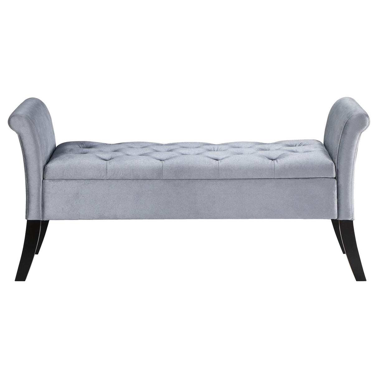 Farrah Silver / Black Storage Bench - Ornate Home