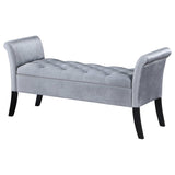 Farrah Silver / Black Storage Bench - Ornate Home