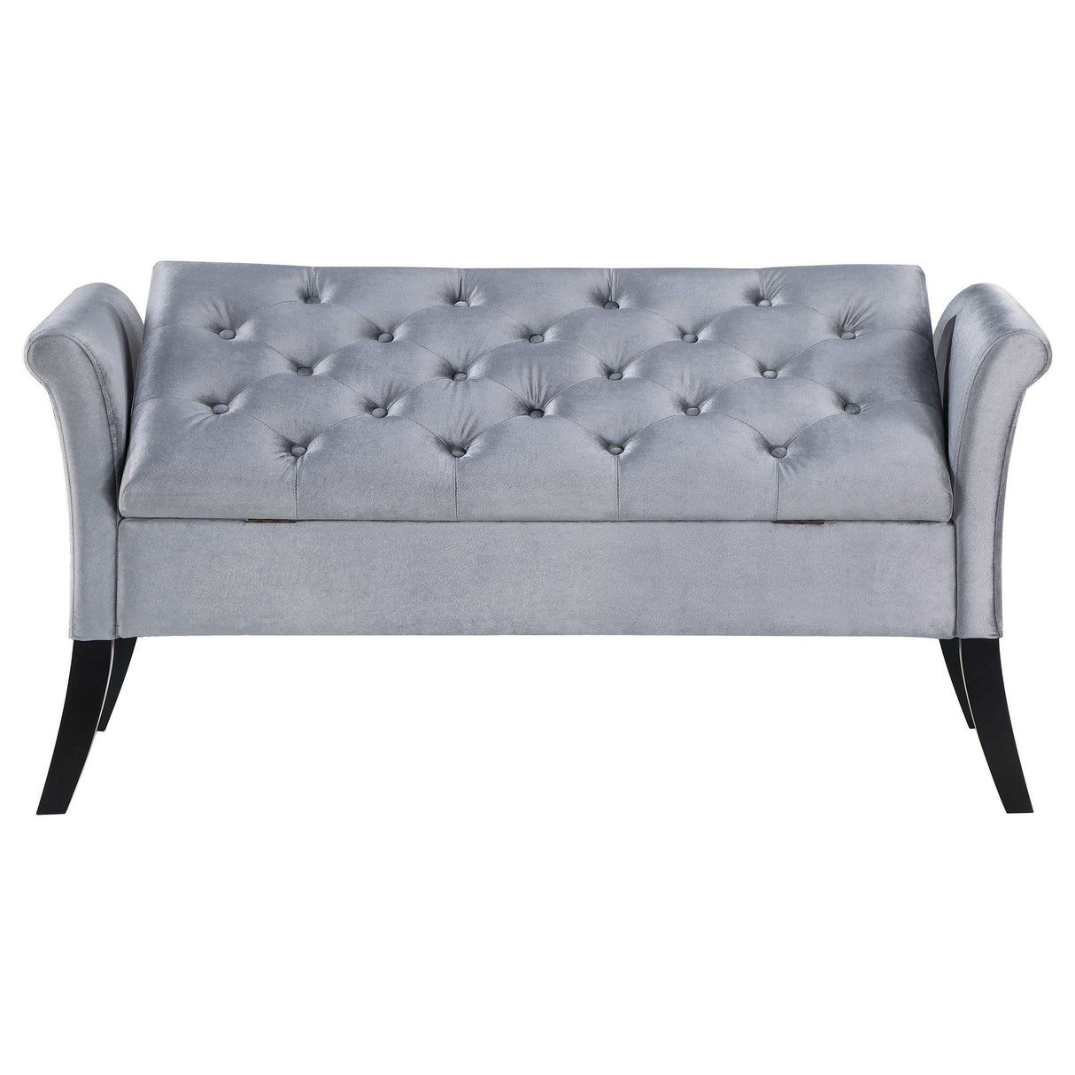 Farrah Silver / Black Storage Bench - Ornate Home