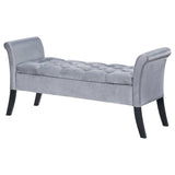 Farrah Silver / Black Storage Bench - Ornate Home