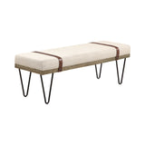 Huda Beige & Black Bench - Ornate Home