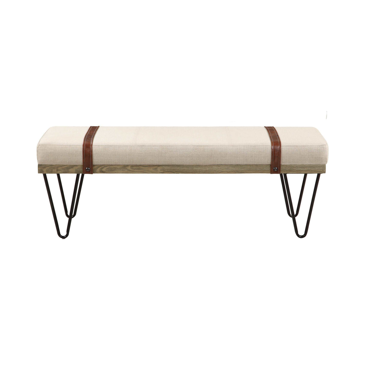 Huda Beige & Black Bench - Ornate Home