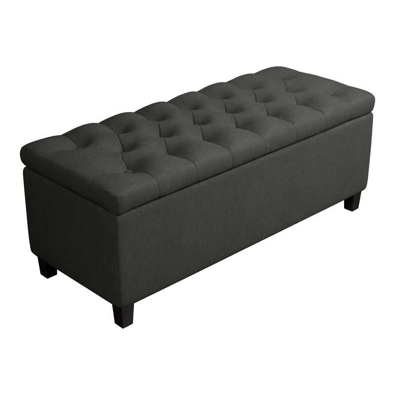 Vermoza Charcoal Lift Top Storage Bench - Ornate Home