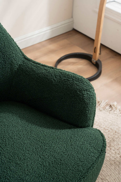 Volta Soft Antique Green Teddy Accent Chair - Ornate Home