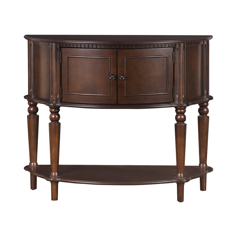 Brenda Brown Console Table w/ Curved Front - Ornate Home