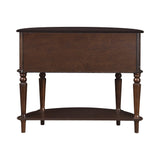 Brenda Brown Console Table w/ Curved Front - Ornate Home