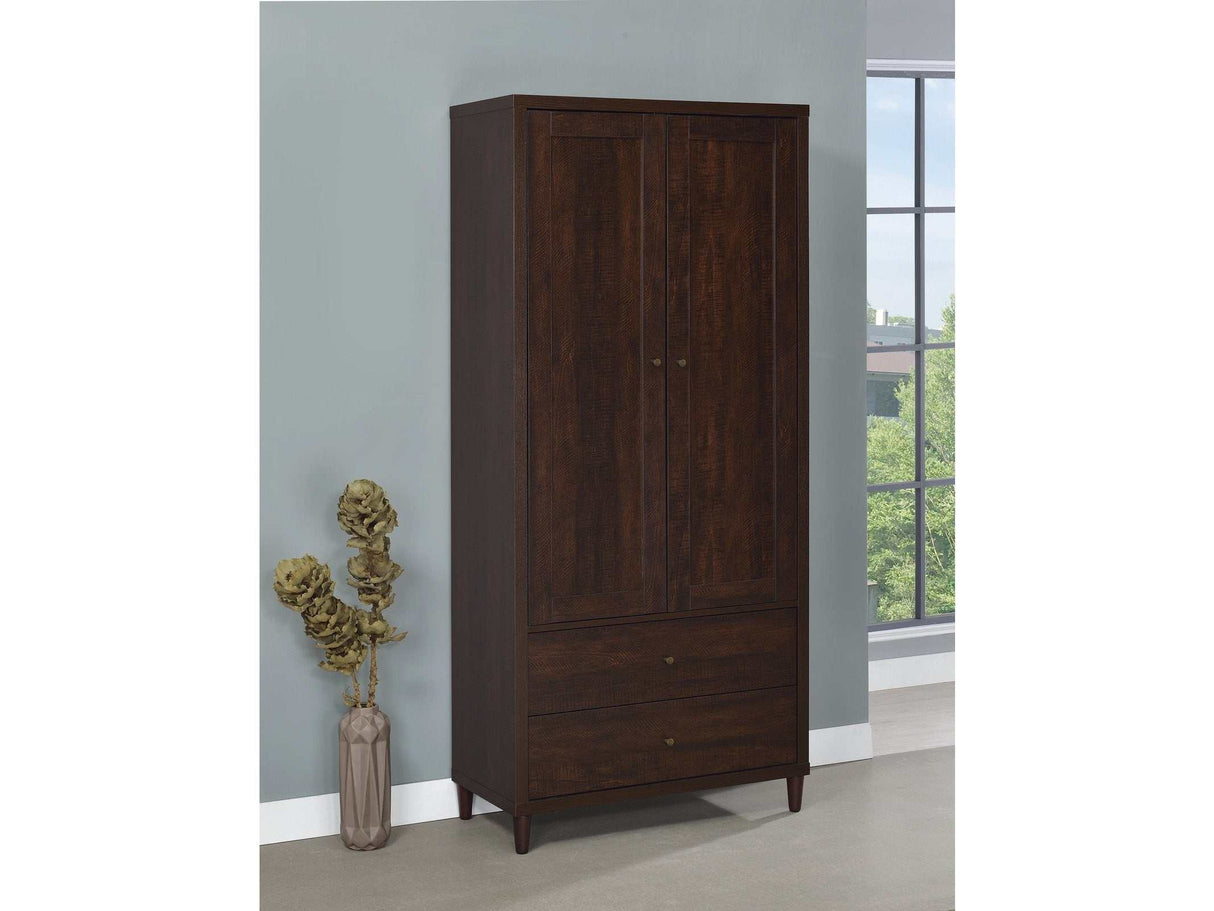 Wadeline Rustic Tobacco Tall Accent Cabinet - Ornate Home