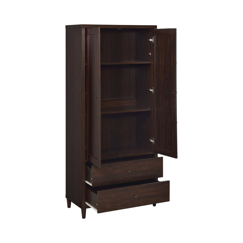 Wadeline Rustic Tobacco Tall Accent Cabinet - Ornate Home