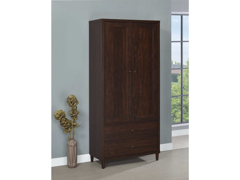 Wadeline Rustic Tobacco Tall Accent Cabinet