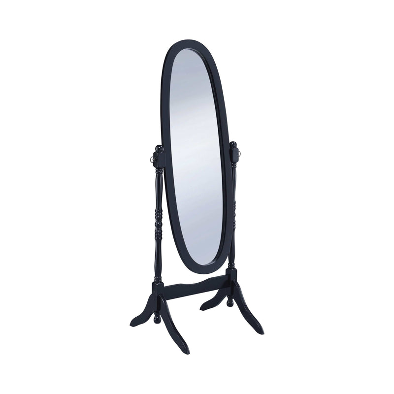 Foyet Black Oval Cheval Mirror