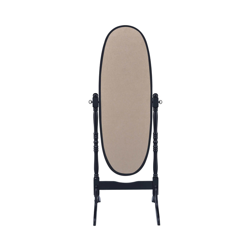 Foyet Black Oval Cheval Mirror
