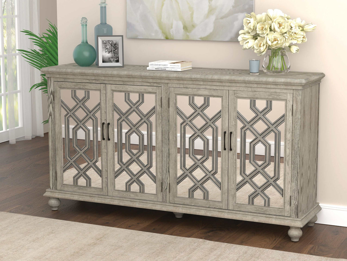 Eden Antique White Accent Cabinet - Ornate Home