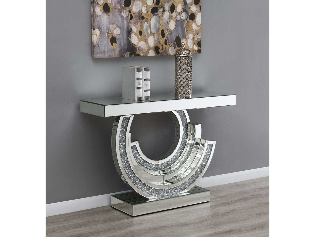 Nawa Silver MultiDimensional Console Table - Ornate Home