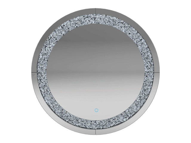 Rida Silver Round Wall Mirror - Ornate Home