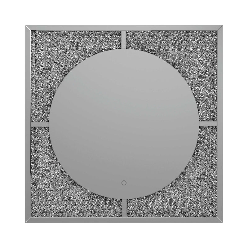 Fern - Silver & Black - Mirror /w LED - Ornate Home