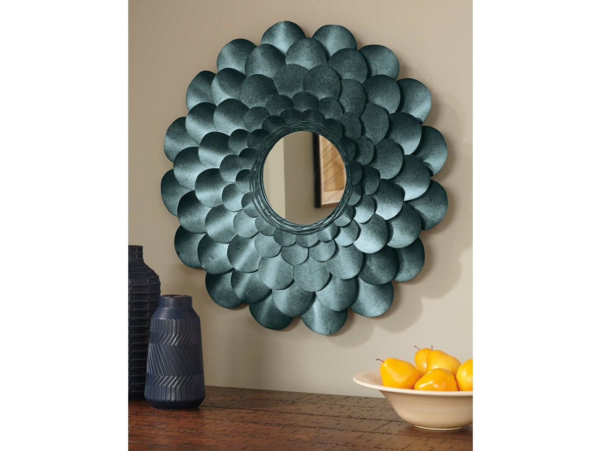 Deunoro Blue Accent Mirror - Ornate Home