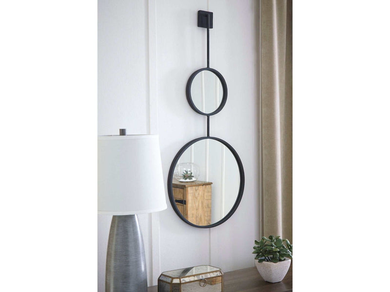 Brewer - Black - Accent Wall Mirror - Ornate Home