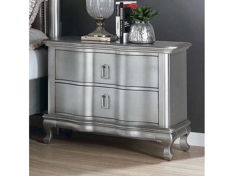 Aalok Silver Nightstand - Ornate Home