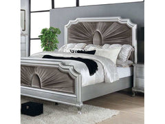 Aalok Silver/Warm Gray California King Bed - Ornate Home
