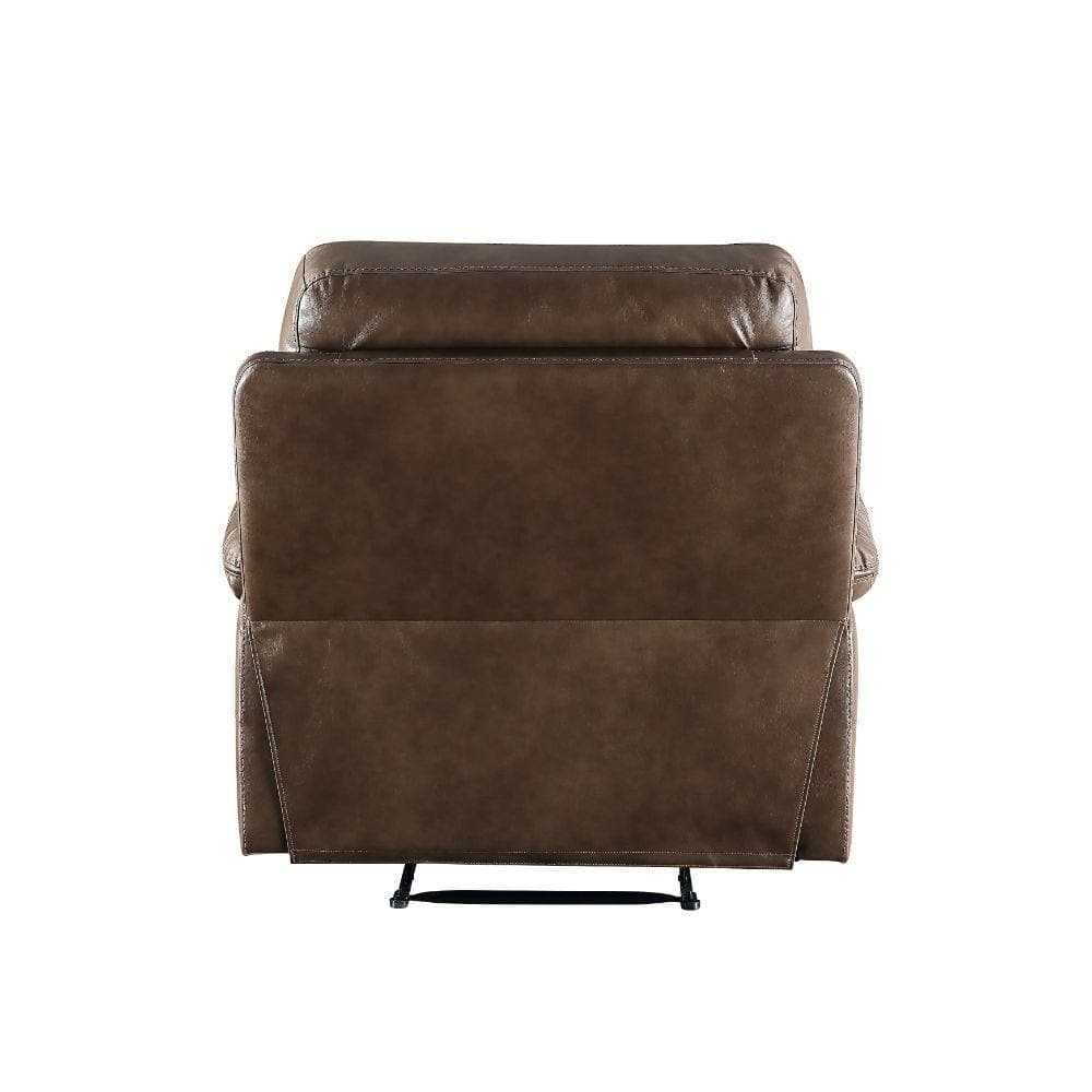 Aashi Brown Faux Leather Power Recliner - Ornate Home