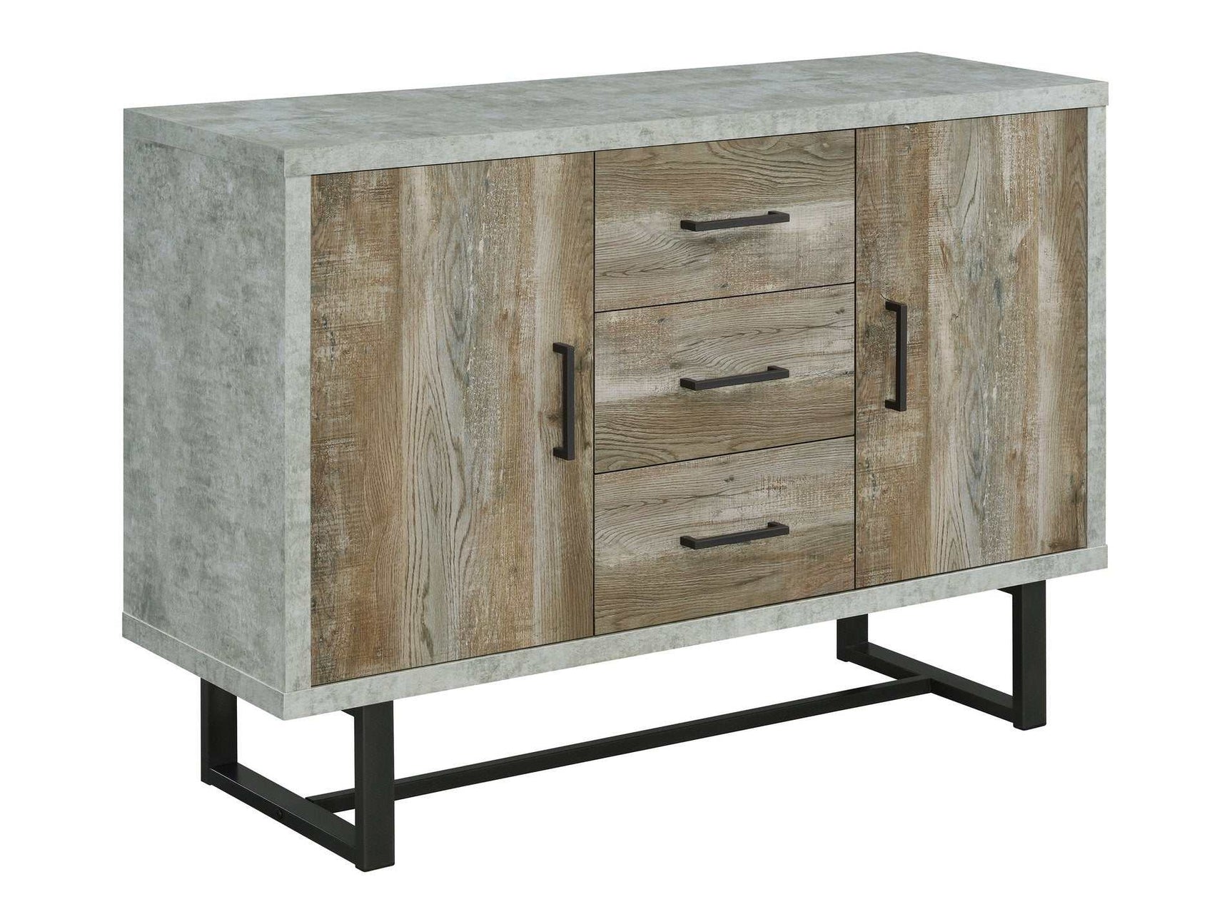 Abelardo Weathered Oak / Cement Accent Cabinet - Ornate Home