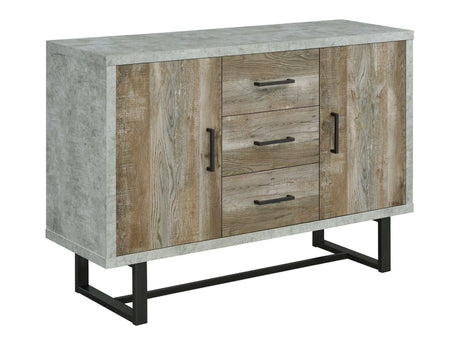 Abelardo Weathered Oak / Cement Accent Cabinet - Ornate Home