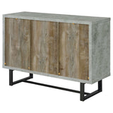 Abelardo Weathered Oak / Cement Accent Cabinet - Ornate Home